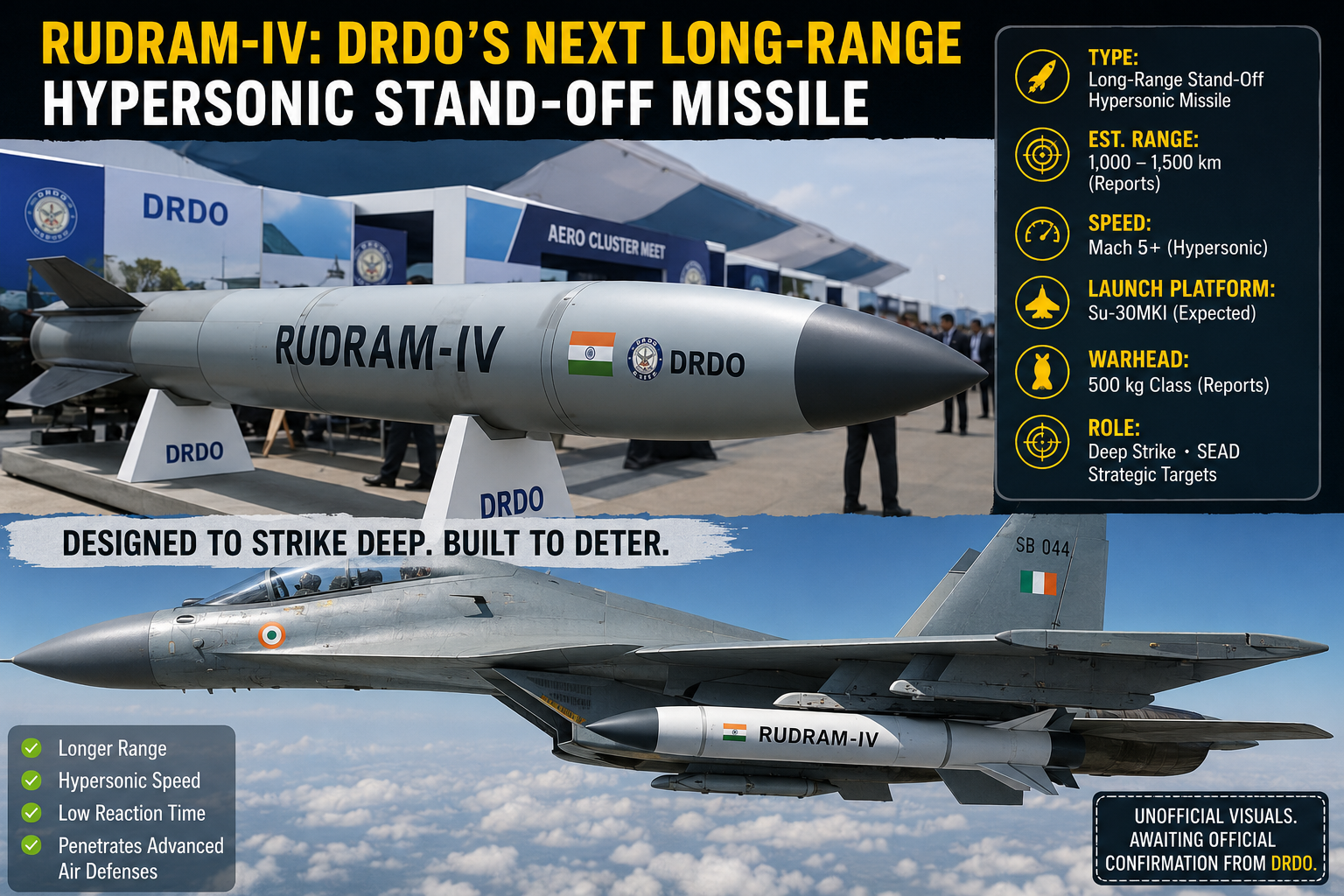 RudraM-IV DRDO ki 1,500 KM Long-Range Hypersonic Missile se Pakistan aur China ki Badhegi Tension